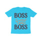 Kid's Half Sleeve Round Neck T-Shirt - The Real Boss