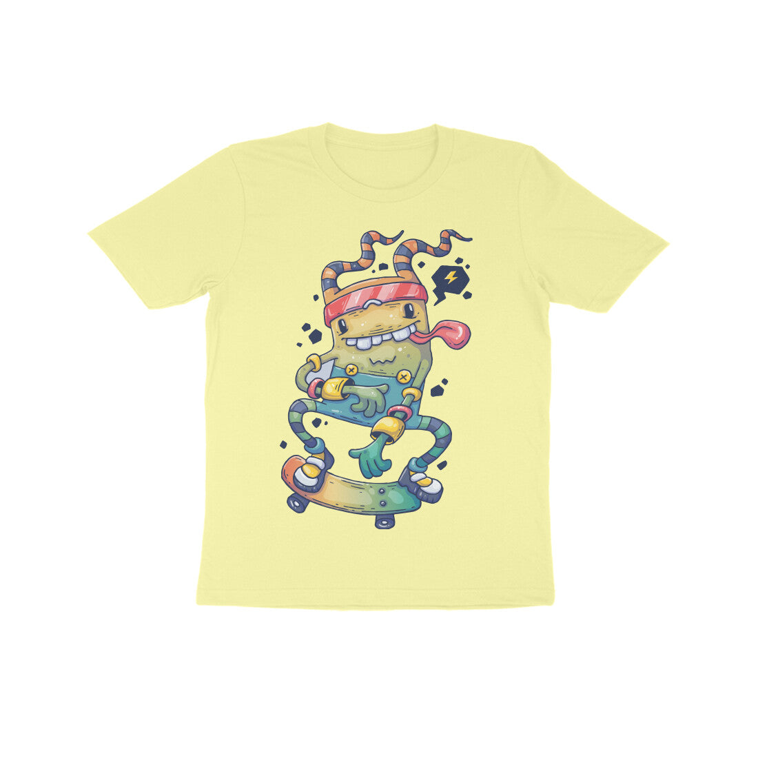 Kid's Half Sleeve Round Neck T-Shirt - Skateboarding