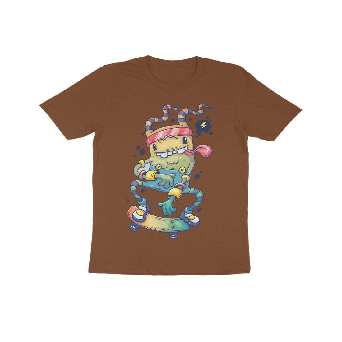 Kid's Half Sleeve Round Neck T-Shirt - Skateboarding
