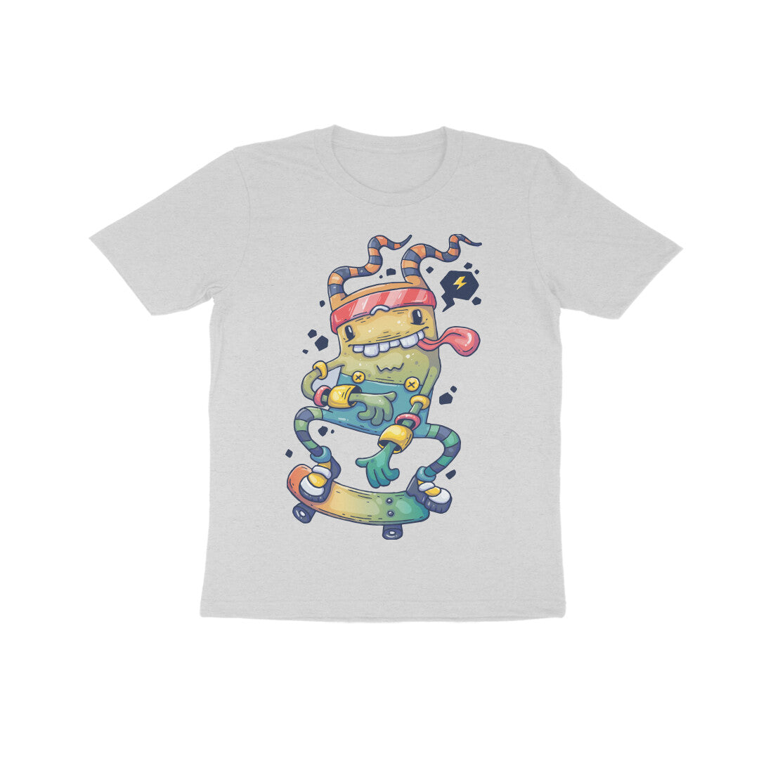 Kid's Half Sleeve Round Neck T-Shirt - Skateboarding