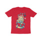 Kid's Half Sleeve Round Neck T-Shirt - Skateboarding