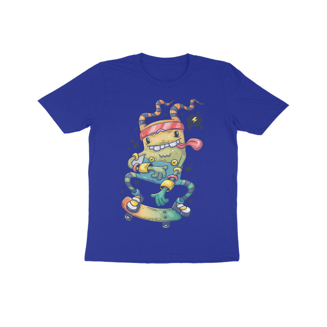 Kid's Half Sleeve Round Neck T-Shirt - Skateboarding