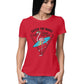 Women's Half Sleeve Round Neck T-Shirt - Catch The Waves