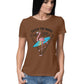 Women's Half Sleeve Round Neck T-Shirt - Catch The Waves