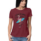 Women's Half Sleeve Round Neck T-Shirt - Catch The Waves