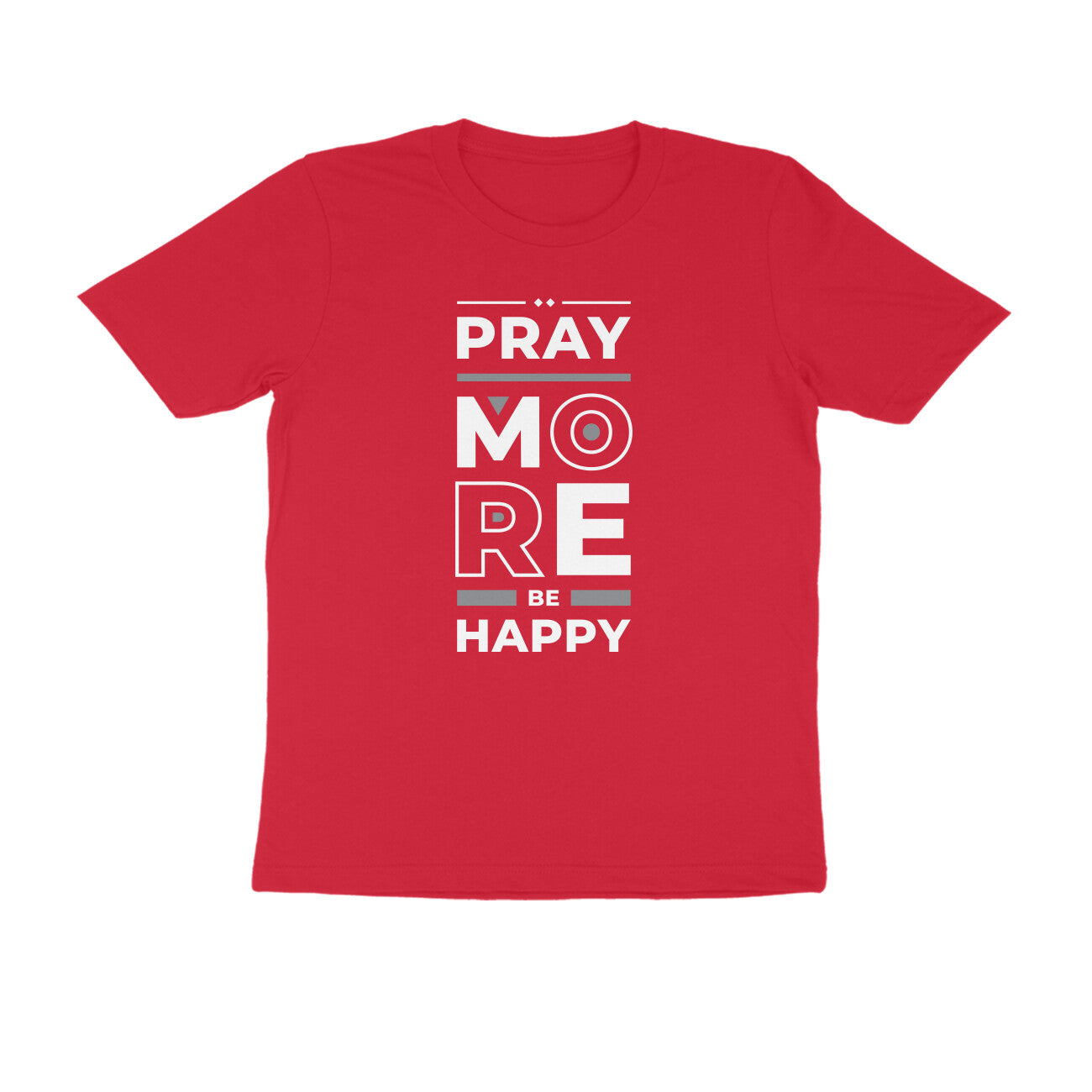 Men's Round-neck Half Sleeves Cotton T-shirt - Pray More