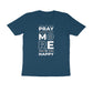 Men's Round-neck Half Sleeves Cotton T-shirt - Pray More