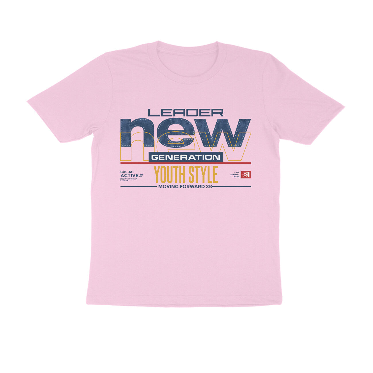 Men's Round-neck Half Sleeves Cotton T-shirt - Youth Style