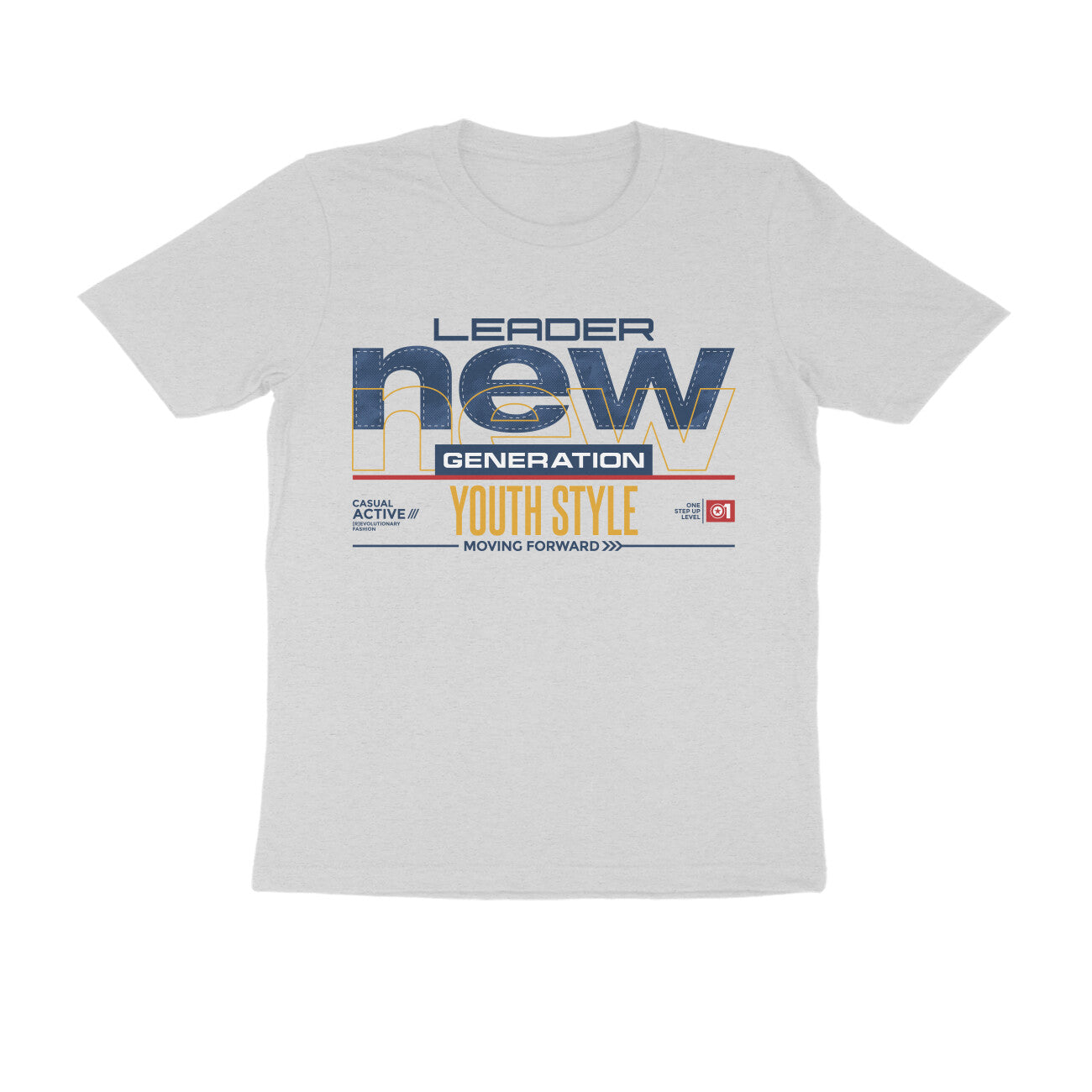 Men's Round-neck Half Sleeves Cotton T-shirt - Youth Style