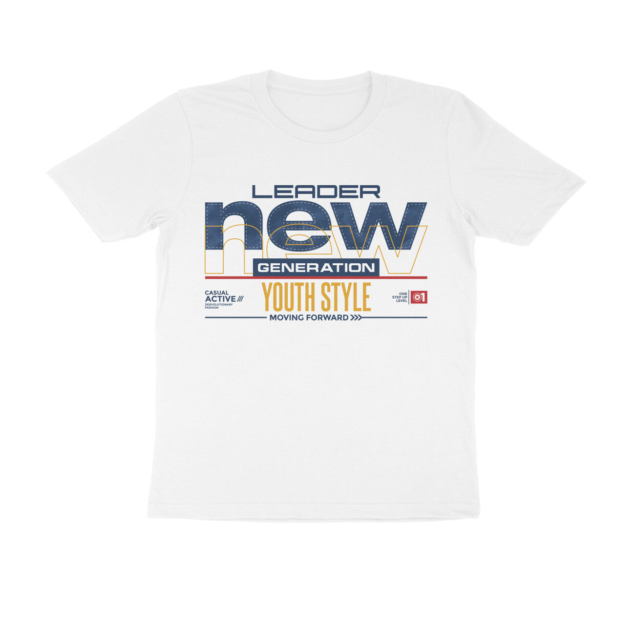 Men's Round-neck Half Sleeves Cotton T-shirt - Youth Style