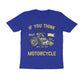 Men's Round-neck Half Sleeves Cotton T-shirt - Motorcycle
