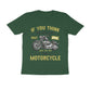 Men's Round-neck Half Sleeves Cotton T-shirt - Motorcycle