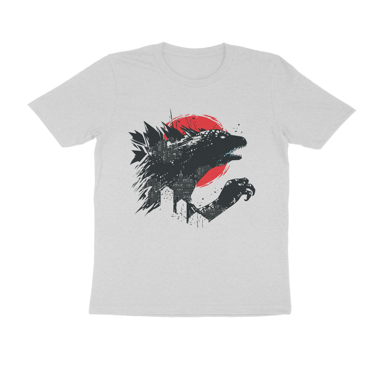 Men's Round-neck Half Sleeves Cotton T-shirt - Dragon
