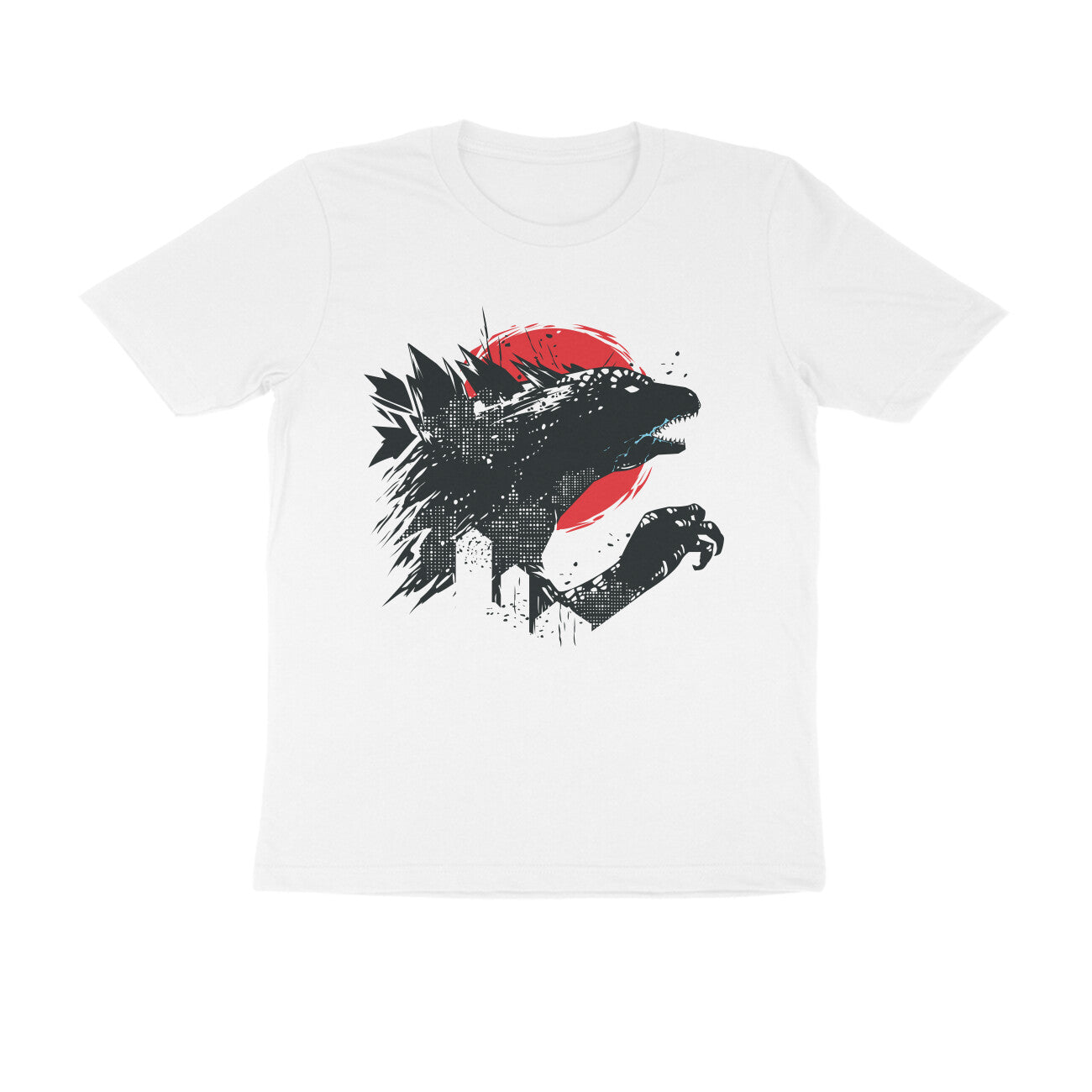 Men's Round-neck Half Sleeves Cotton T-shirt - Dragon