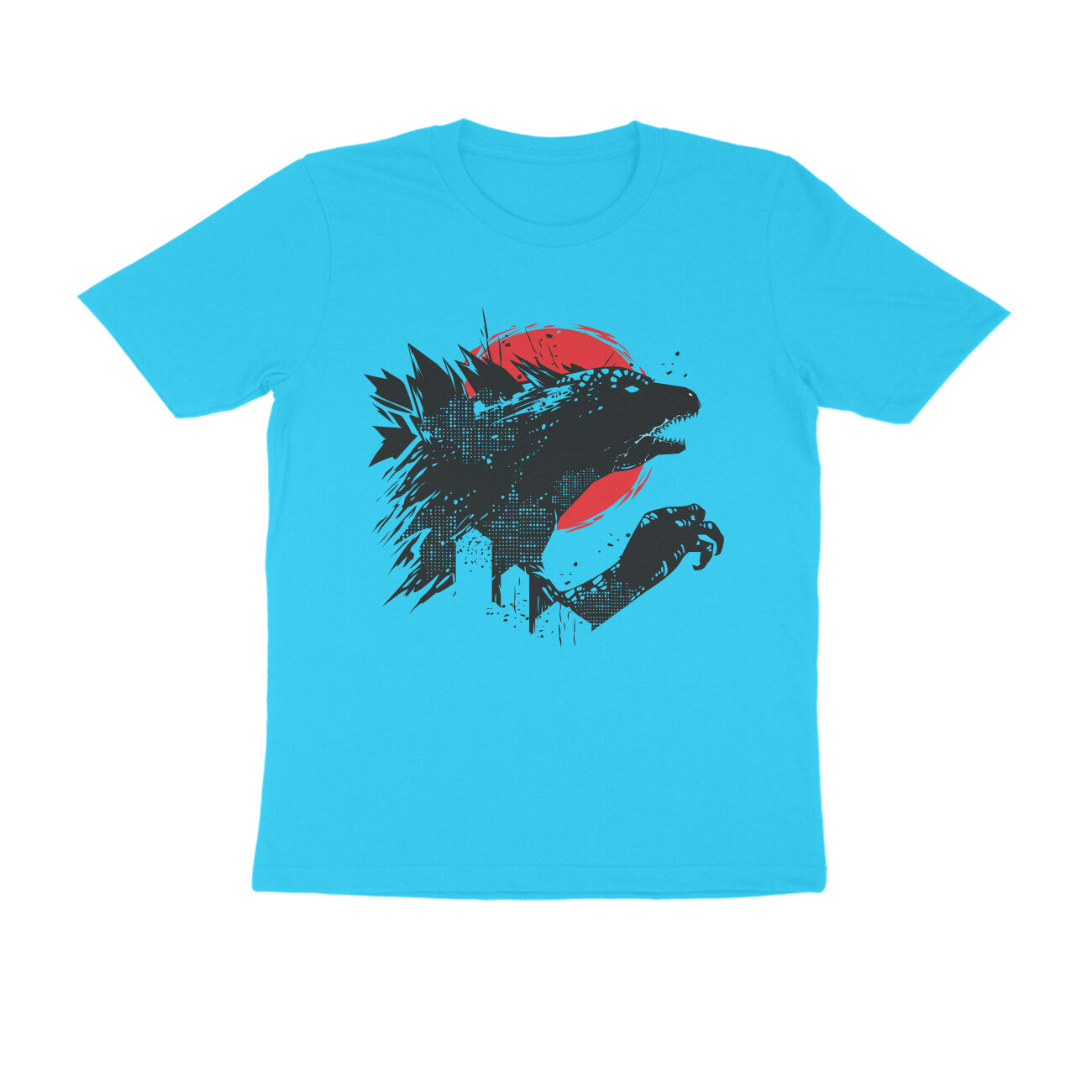 Men's Round-neck Half Sleeves Cotton T-shirt - Dragon
