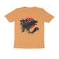Men's Round-neck Half Sleeves Cotton T-shirt - Dragon