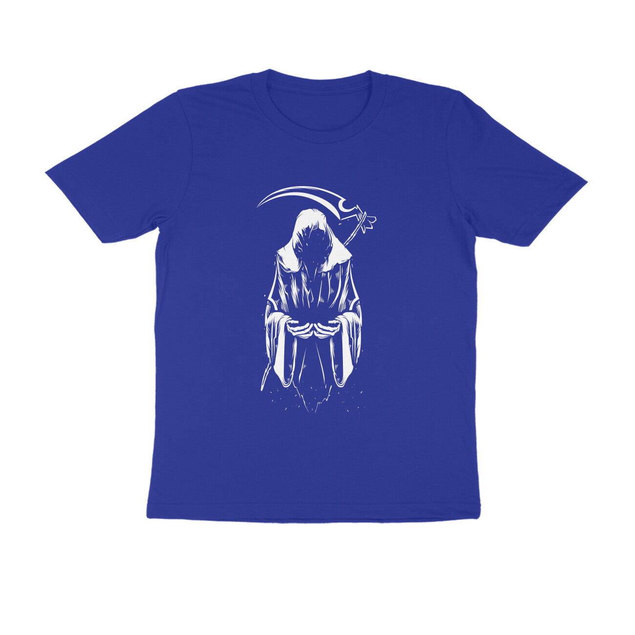 Men's Round-neck Half Sleeves Cotton T-shirt - Evil Demon