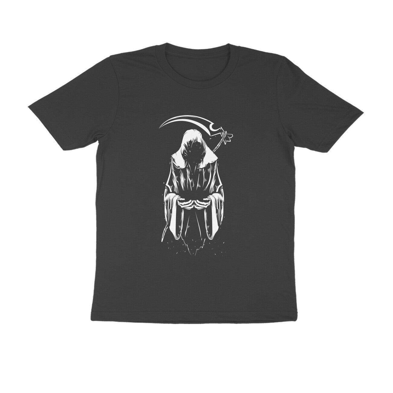 Men's Round-neck Half Sleeves Cotton T-shirt - Evil Demon