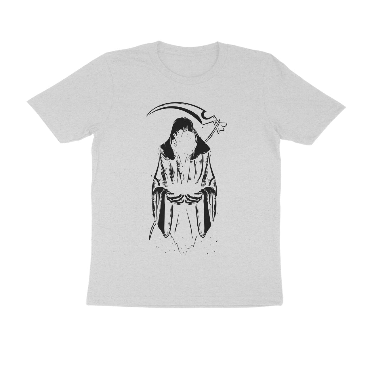 Men's Round-neck Half Sleeves Cotton T-shirt - Evil Demon Light