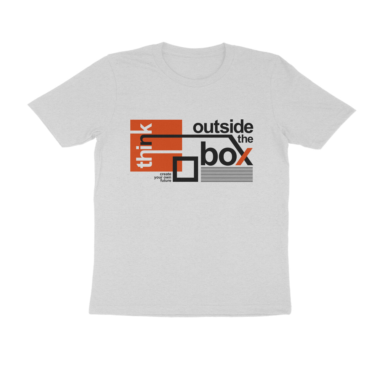 Men's Round-neck Half Sleeves Cotton T-shirt - Thing Outside The Box