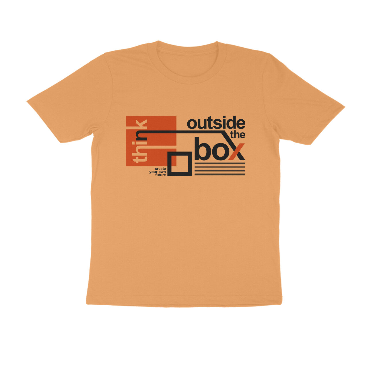 Men's Round-neck Half Sleeves Cotton T-shirt - Thing Outside The Box