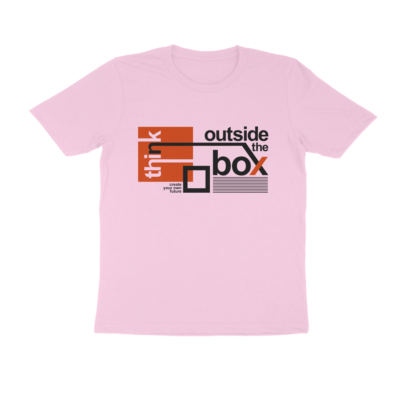 Men's Round-neck Half Sleeves Cotton T-shirt - Thing Outside The Box