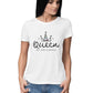 Women's Round-neck Half Sleeves Cotton T-shirt - Queen Of Unicorns