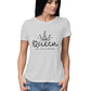 Women's Round-neck Half Sleeves Cotton T-shirt - Queen Of Unicorns