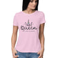 Women's Round-neck Half Sleeves Cotton T-shirt - Queen Of Unicorns
