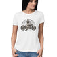 Women's Round-neck Half Sleeves Cotton T-shirt - Motorcycle Girls
