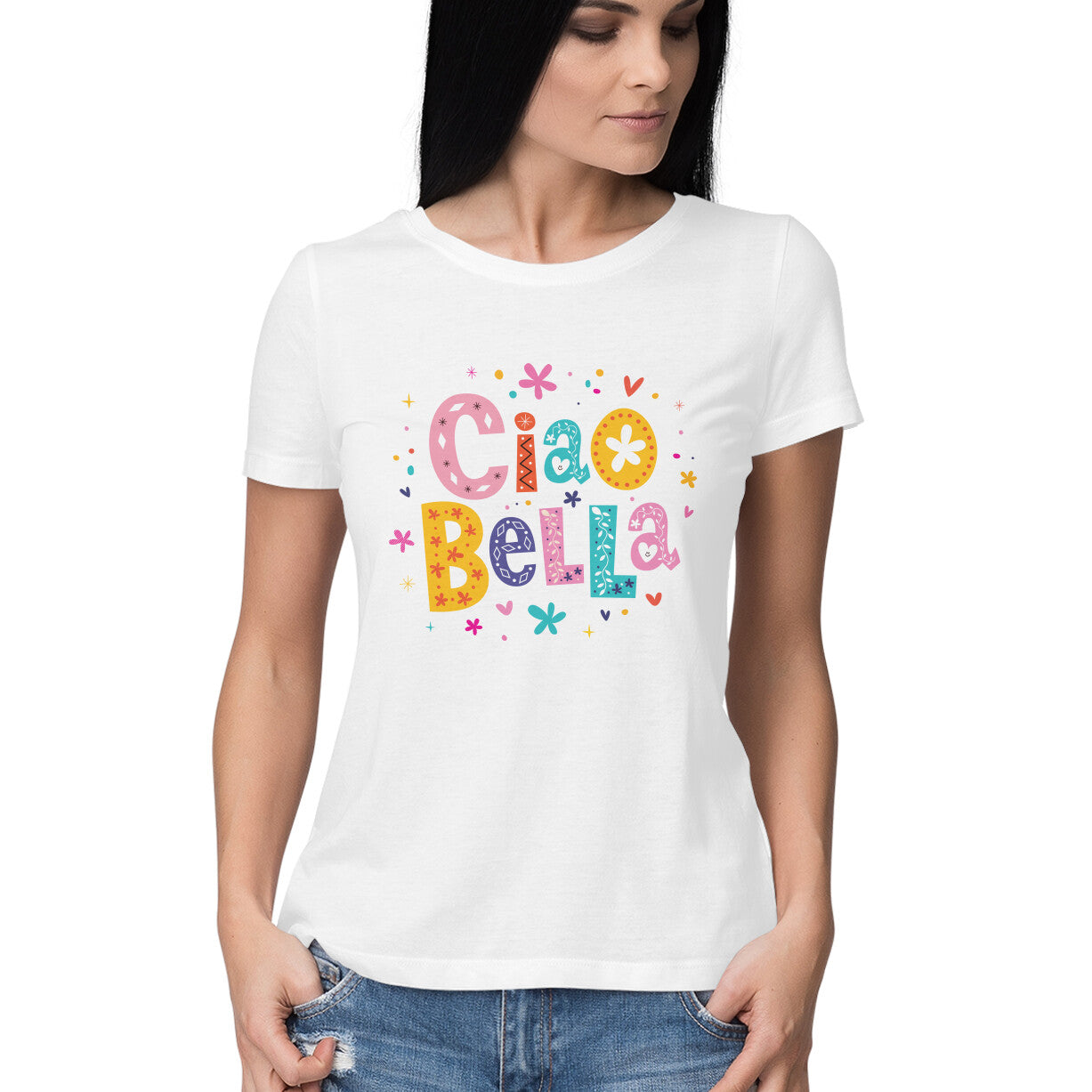 Women's Cotton T-shirt - Ciao Bella