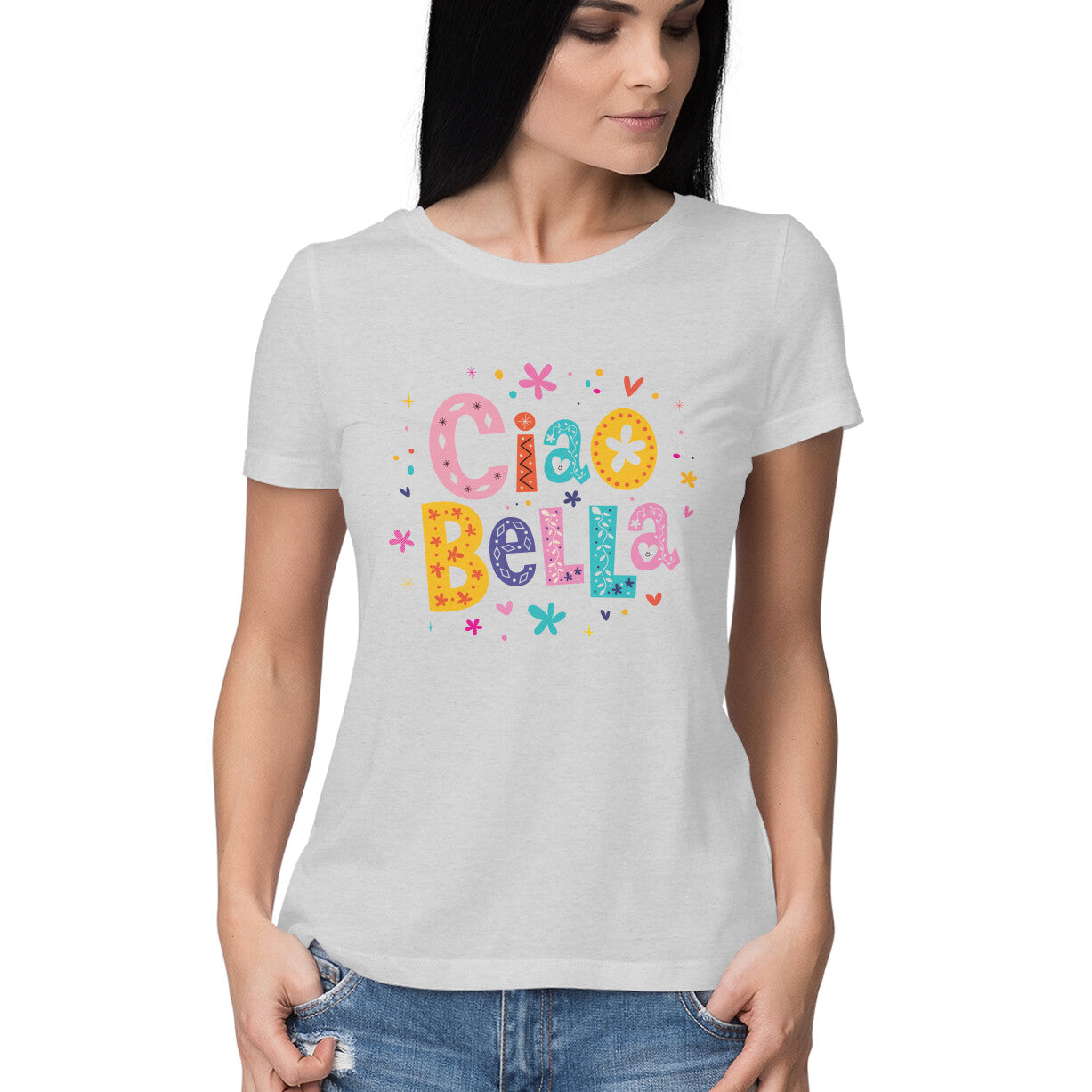 Women's Cotton T-shirt - Ciao Bella