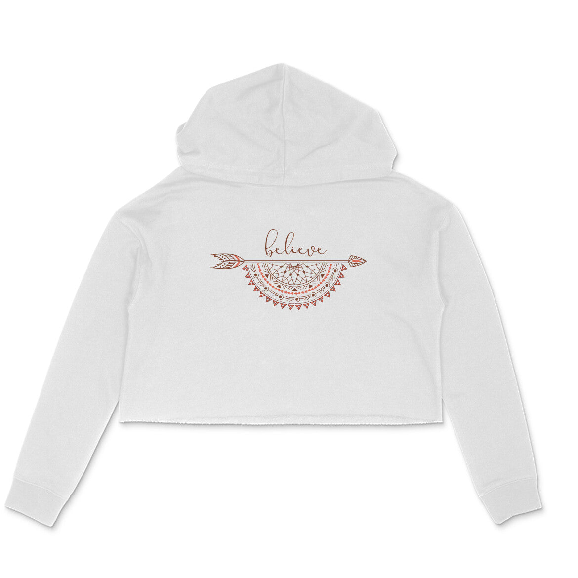 Women's Crop Top Hoodie - Believe