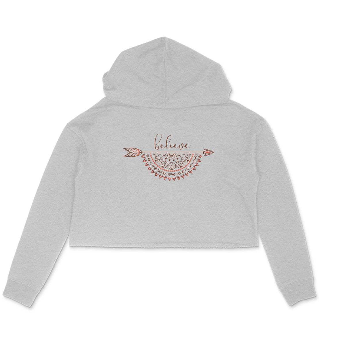 Women's Crop Top Hoodie - Believe