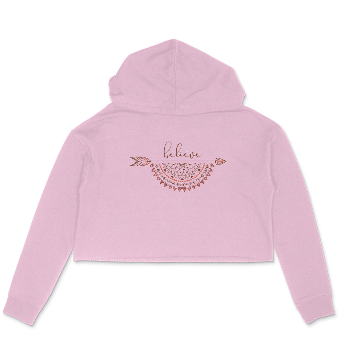 Women's Crop Top Hoodie - Believe