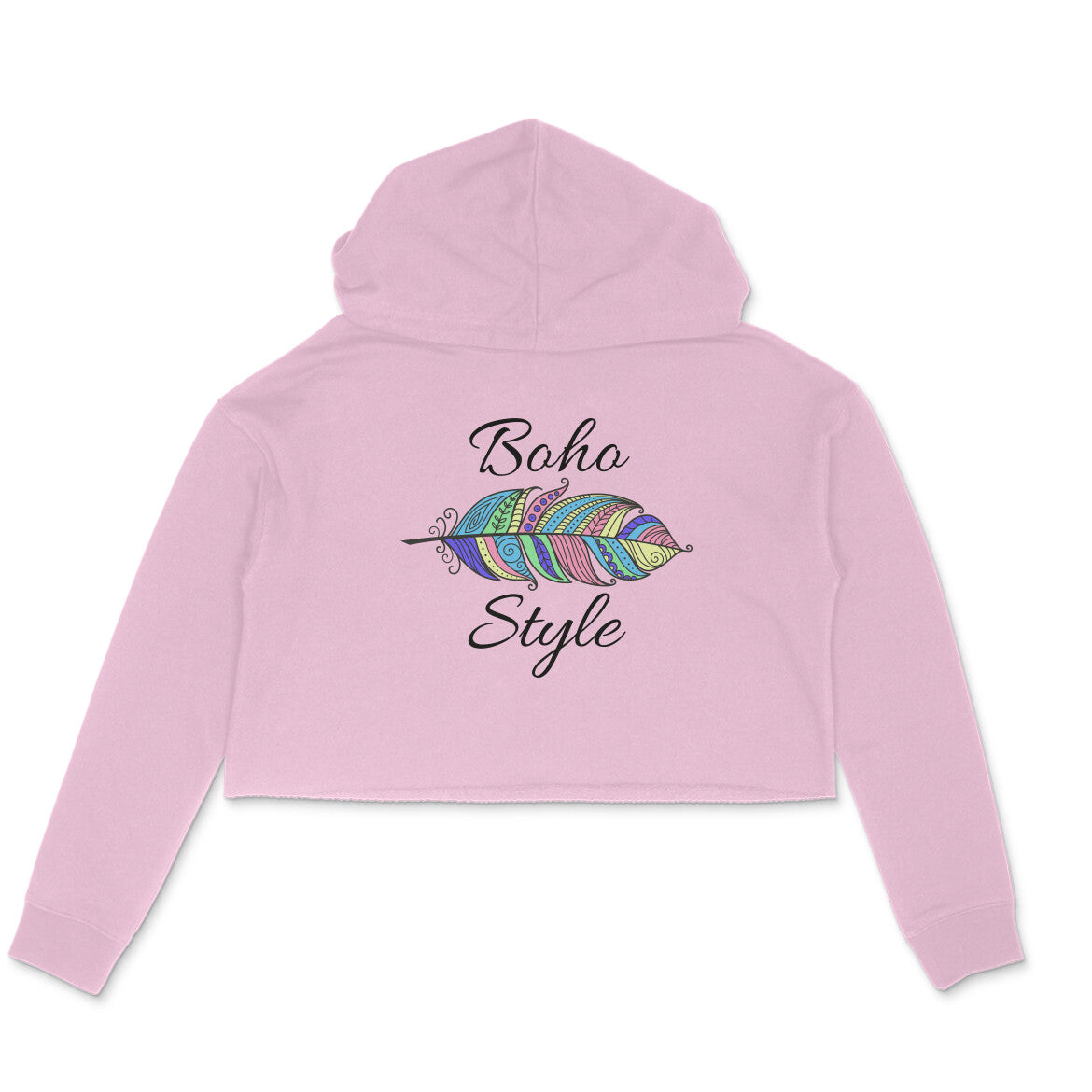 Women's Crop Top Hoodie - Boho Style