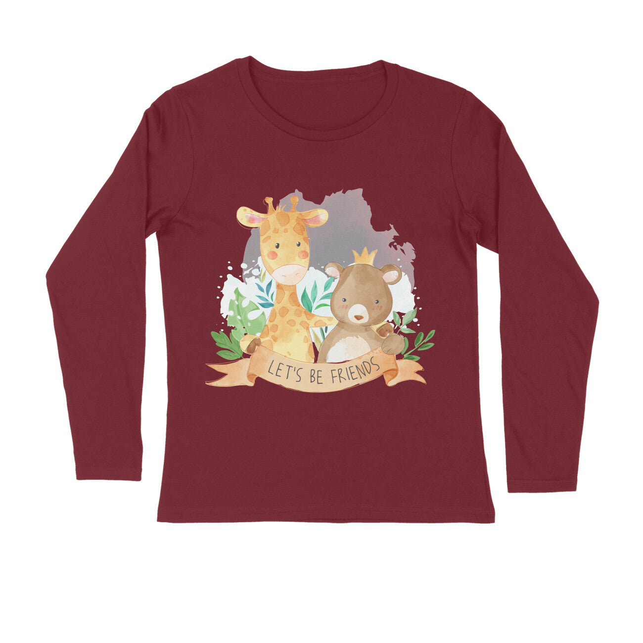 Women's Full Sleeves Tshirt - Let's Be Friends