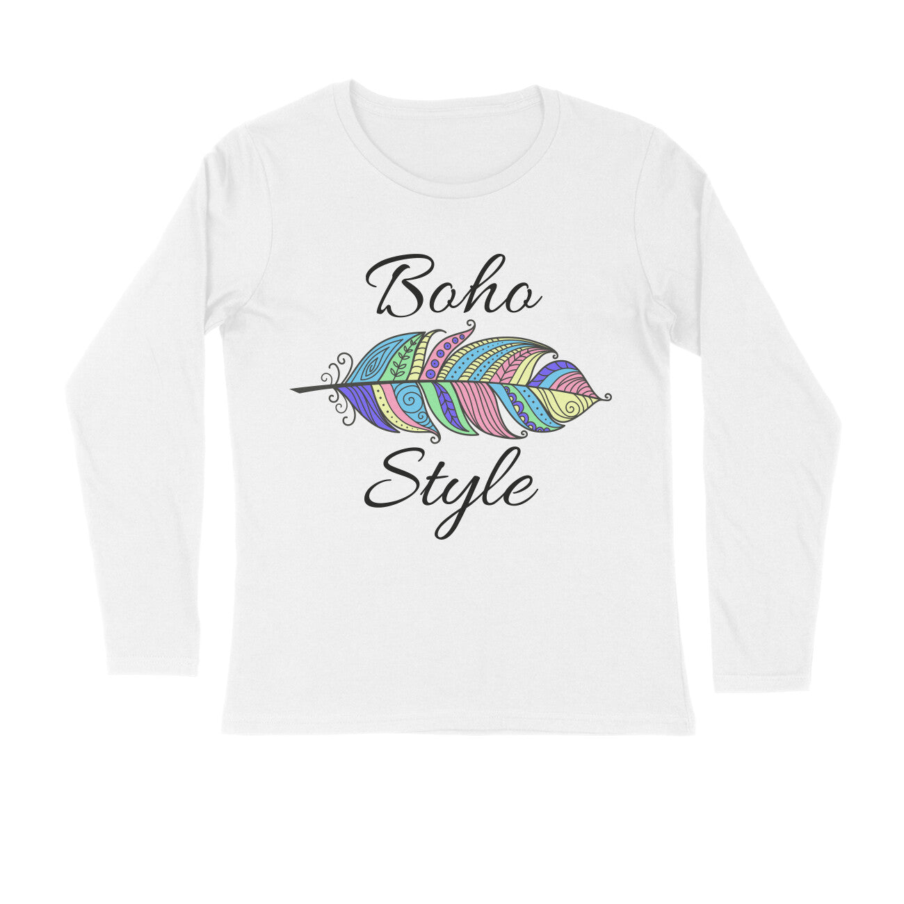 Women's Full Sleeves T-shirt - Boho Style