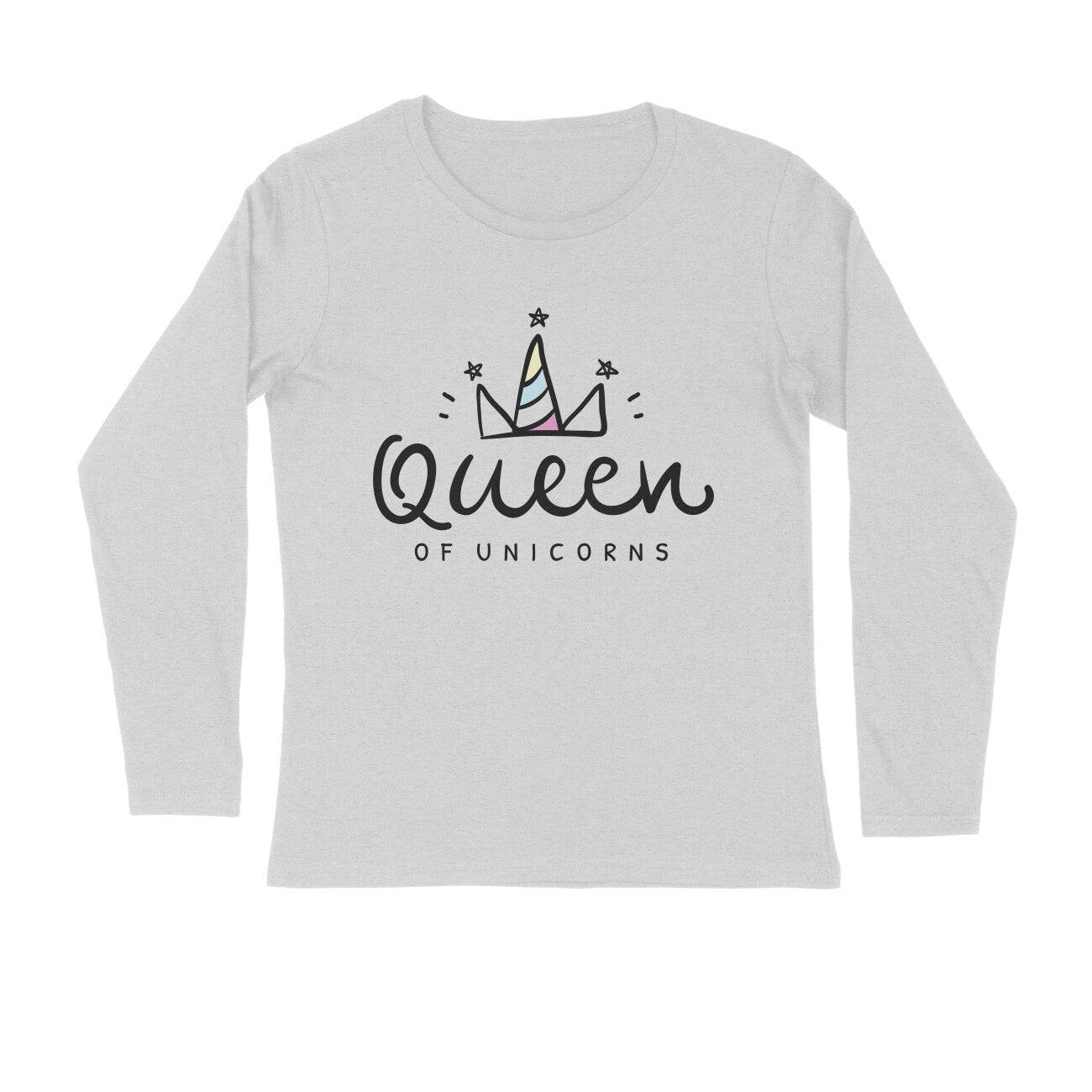 Women's Full Sleeves T-shirt - Queen Of Unicorns