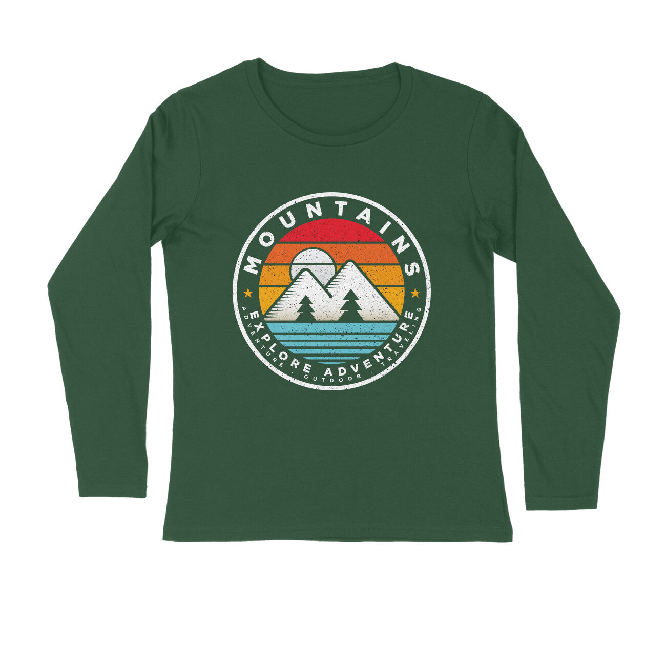 Women's Full Sleeves T-shirt - Mountains