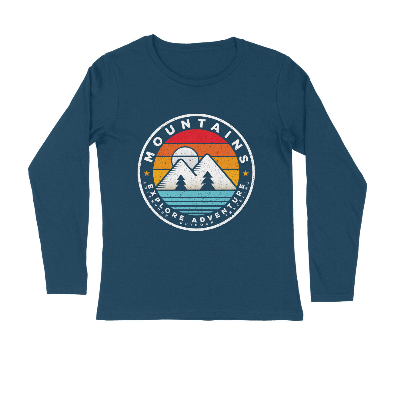 Women's Full Sleeves T-shirt - Mountains