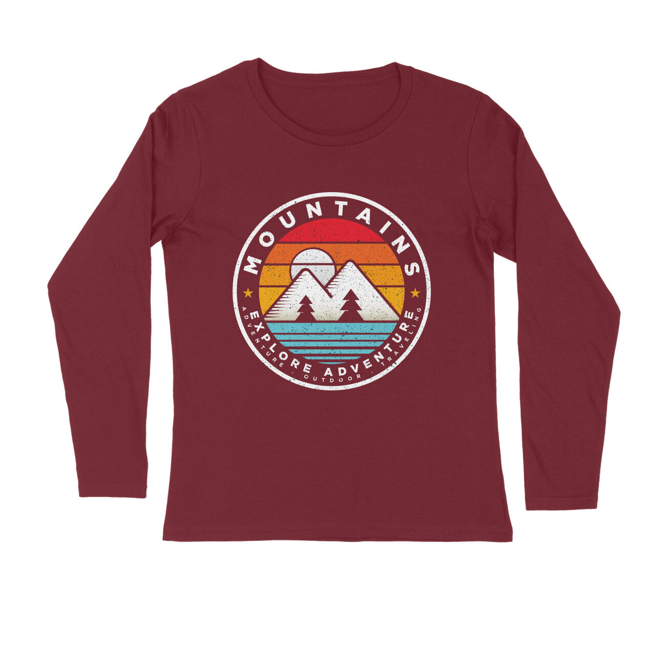 Women's Full Sleeves T-shirt - Mountains