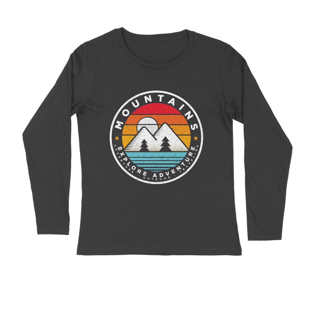 Women's Full Sleeves T-shirt - Mountains