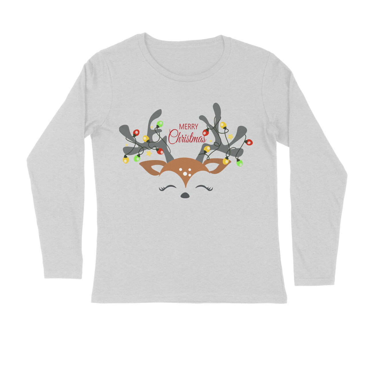 Women's Full Sleeves T-shirt - Merry Chistmas