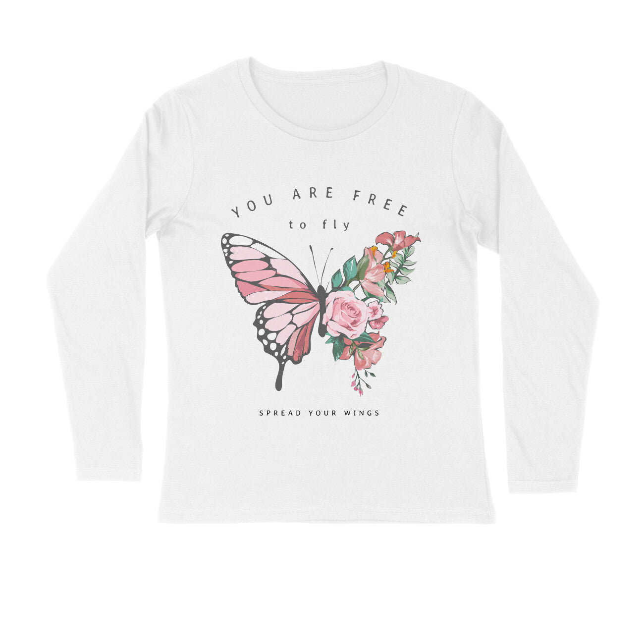 Women's Full Sleeves T-shirt - Free to Fly