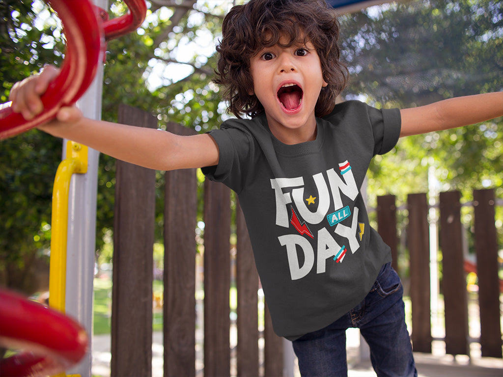 Kid's Half Sleeve Round Neck T-Shirt - Fun All Day