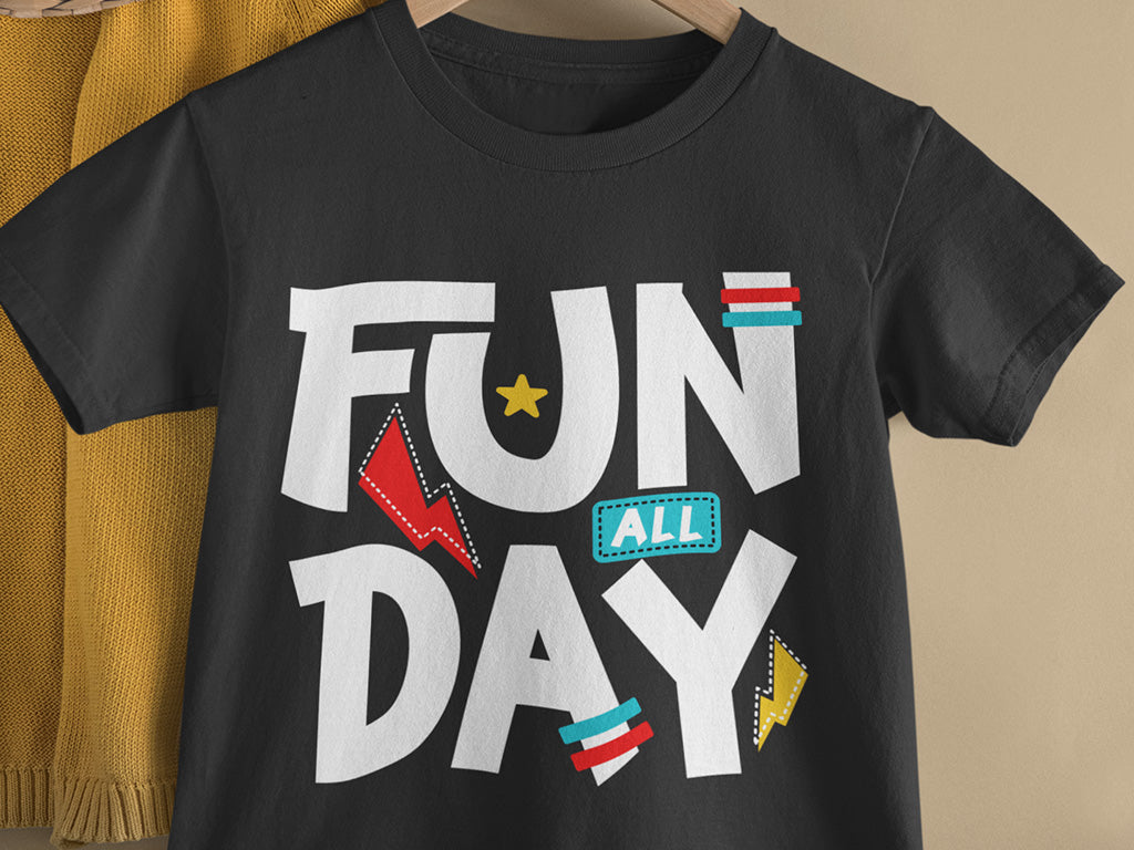 Kid's Half Sleeve Round Neck T-Shirt - Fun All Day