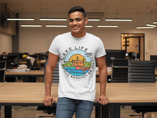 Men's Lakelife Round-neck Half sleeve T-shirt