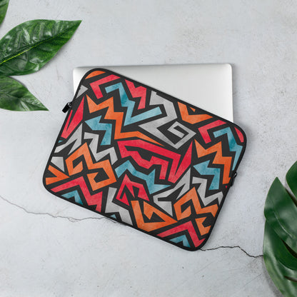 Zig-Zag Abstract Design Laptop Sleeve - 13" and 15"
