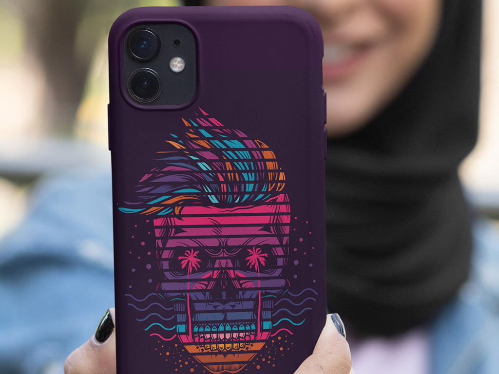 Neon Skull iPhone Case